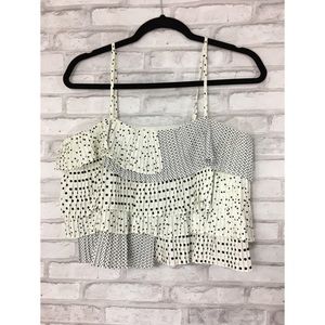 Alpha & Omega polka dot tiered top size S